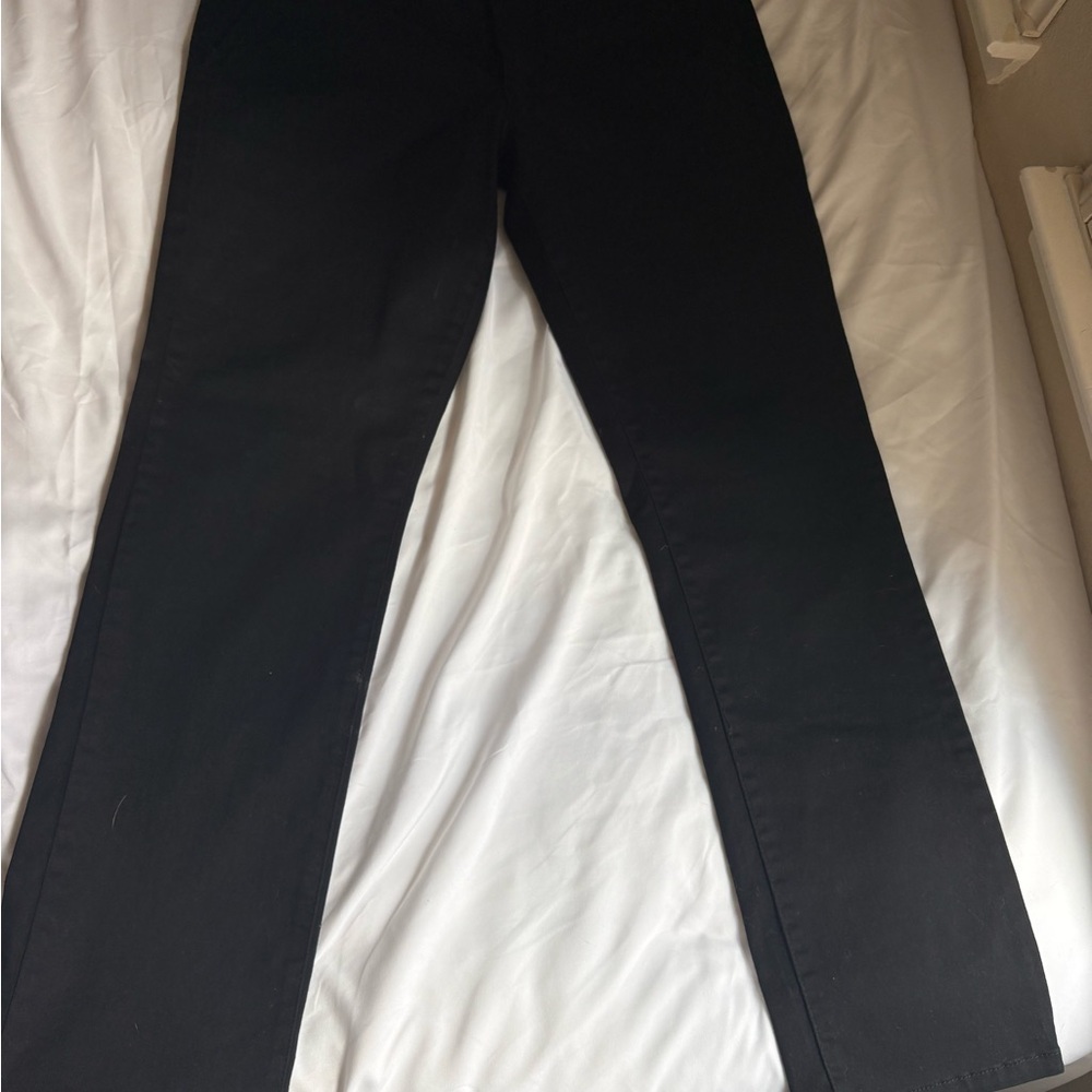 Black Straight-Leg Pants